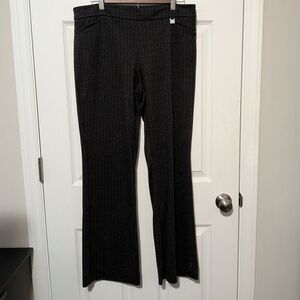New York & Company Charcoal Pinstripe Trousers Sz Large
